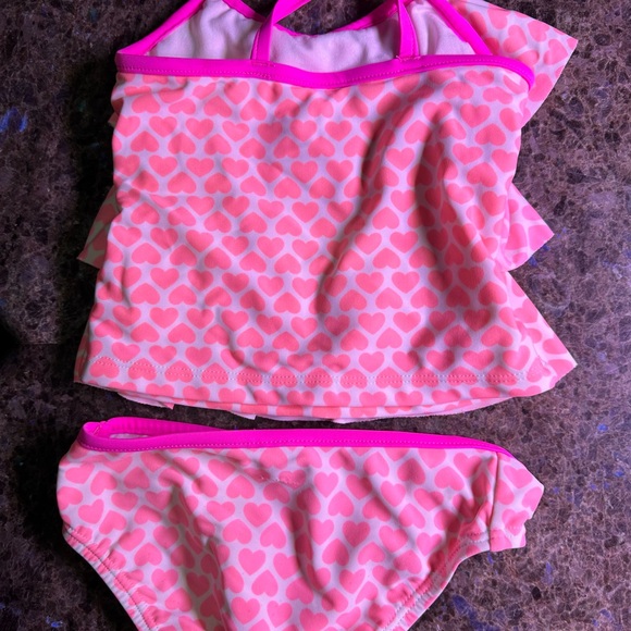 Carter's Pink Hearts Swimsuit Set - Picture 2 of 3